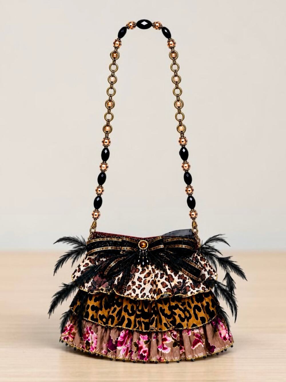 Y2K Retired Mary Frances #1151 “Pounce” Shoulder Bag